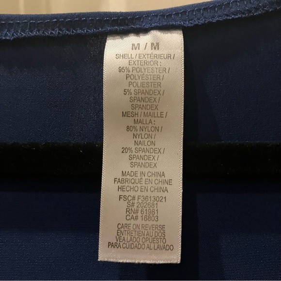 Elegant Navy Blue Sleeveless V-Neck Dress (Medium) - Picture 5 of 5